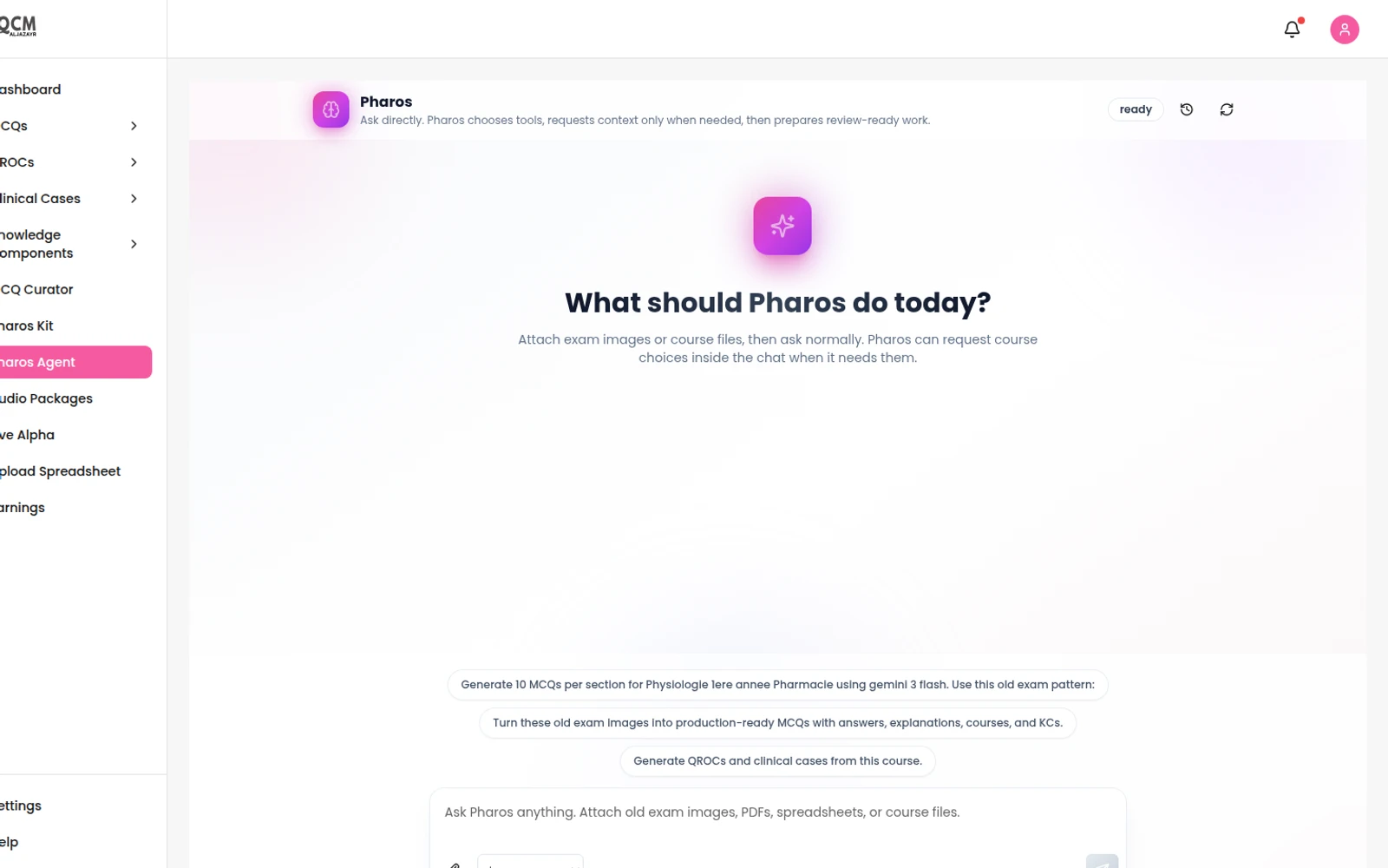 Workbench multi-panneaux : plan, chat, timeline, artefacts